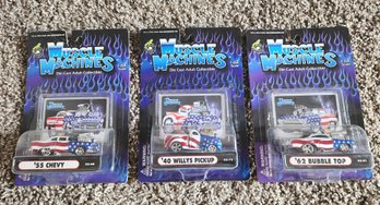 (3) Brand New MUSCLE MACHINES Collectible Metal Cars