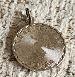 Vintage VIRGO Sterling Silver Necklace Charm