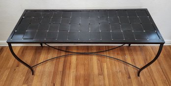 Large Woven Black Metal Table