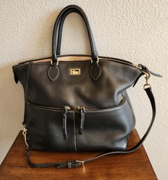 Black Leather DOONEY BOURKE Ladies Large Handbag Purse