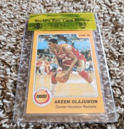 Vintage GRADED Akeem Olajuwon NBA Basketball 1985 STAR Brand Rookie Card