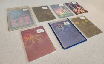 Assortment Of Comic Book Themed Hologram Trading Cards