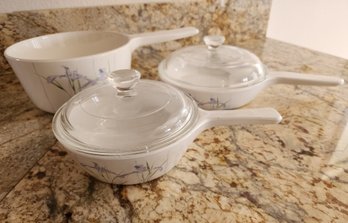 (3) Vintage CORNINGWARE Cookware Dishes - (2) With Lids