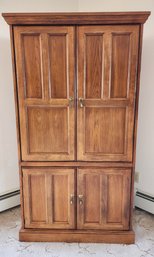 Large Vintage Wooden Entertainment Cabinet