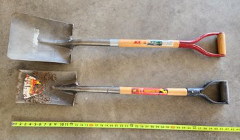 (2) Pre Owned Garden Construction Shovels