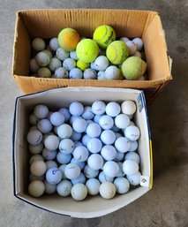 Large Assortment Of Golf Balls (with A Few Tennis Balls)