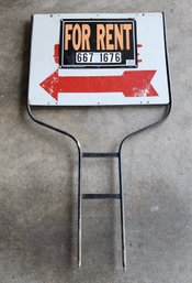 Vintage Metal Sign Yard Stake System