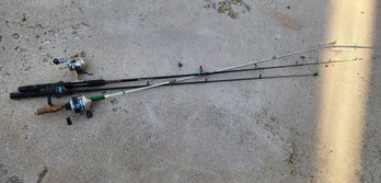 (3) Vintage Fishing Rods And Poles