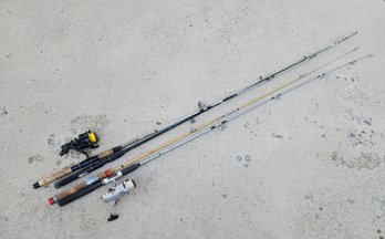 Set Of Fishing Rods And Reels