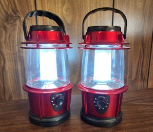(2) Battery Powered Lanterns LED