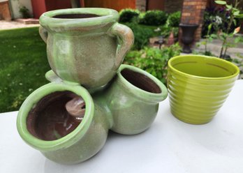 (2) Ceramic Garden Pot Selections