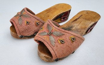 Pair Of Vintage Small Sandal Shoes