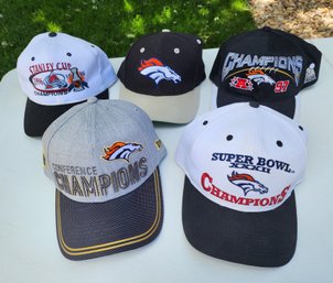 Assortment Of (5) Denver Sports Caps Hats