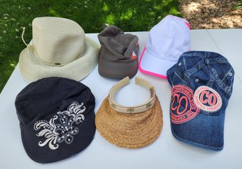 Assortment Of (6) Ladies Caps And Hats