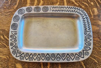 Large Decorative Metal Serving Tray