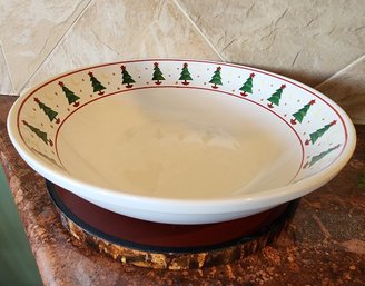Large Christmas Theme Bowl With Tray