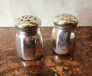 Set Of Sterling Silver Salt And Pepper Shakers