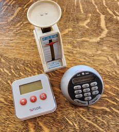 Small Weight Watchers Scale And (2) Kitchen Timers