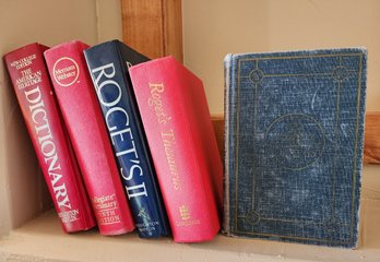 Assortment Of Vintage Dictionary And Thesaurus Books