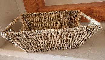 Vintage Woven Straw Basket