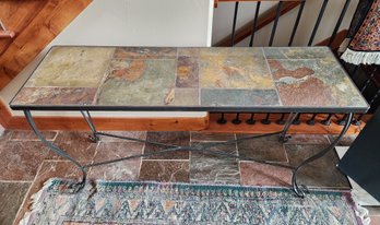 Metal And Stone Style Buffet Table
