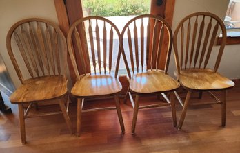 (4) Dining Table Wooden Chairs