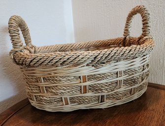 Vintage Woven Wicker Style Basket