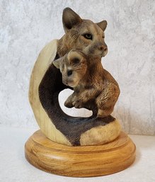 Vintage MILL CREEK STUDIOS Mountain Lion And Baby Home Decor Selection