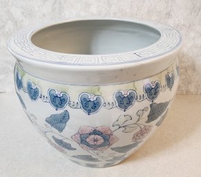 Large Vintage Ceramic Asian Style Flower Pot