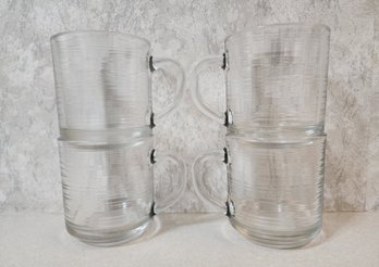 (4) Vintage Glass Coffee Cups