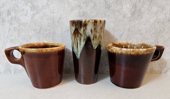 (3) Vintage Stoneware Cup Selections