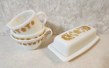 Vintage Assortment Of BUTTERFLY GOLD PYREX Selections