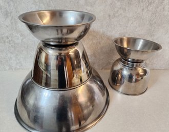 Assortment Of Stainless Steel Mixing Serving Bowls