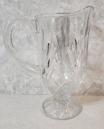 Large Vintage Fancy Cut Glass Beverage Pitcher