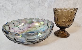 (2) Vintage Colored Art Glass Selections