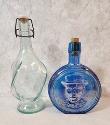 (2) Vintage Art Glass Bottle Selections