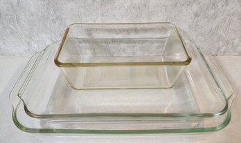 Assortment Of (3) Glass Cookware Dishes