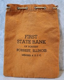 Vintage Bank Cash Coin Bag ILLINOIS