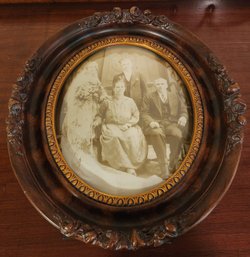 Vintage Picture Frame With Family Portrait
