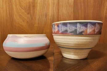 (2) Vintage Ceramic Pottery Decor Selections