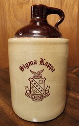 Vintage SIGMA KAPPA Sorority Stoneware Jug