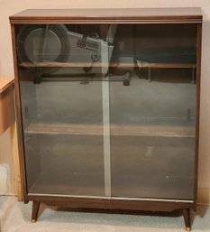 Vintage Sliding Glass Door Accent Bookcase