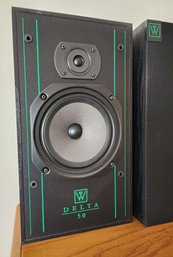 Vintage Handmade WHARFEDALE LIMITED Delta 50 Speakers Made In England