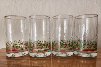Vintage 1980's ARBYS Christmas Issue Drinking Glasses
