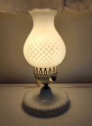 Vintage Milk Glass Shade Table Lamp