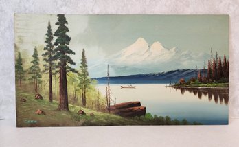 Vintage SIGNED Large Scenic Landscape Oil Painting