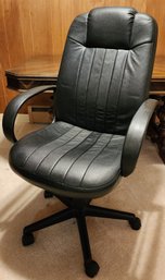 Faux Black Leather Office Chair