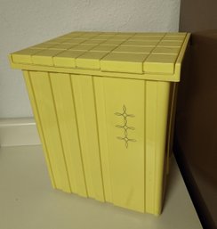 Vintage Yellow Mid Century Modern Storage Case