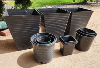 Assortment Of Plastic Plant Containers