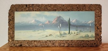 Vintage SIGNED Original Fine Art Oil Painting Mountain Theme